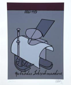 Valerio Adami - "Nietzsches Schreibmaschine (La máquina de escribir de Nietzsche)" serigrafía