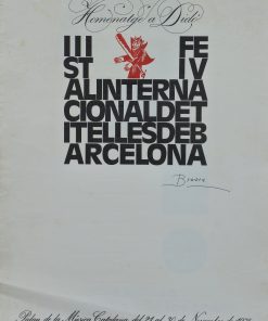 Brossa Joan - "III Festival Internacional de titelles Barcelona 1975" Cartel original Homenatge a Didó