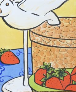 Marc Jesús - "Pájaro de madera y fresas" litografía