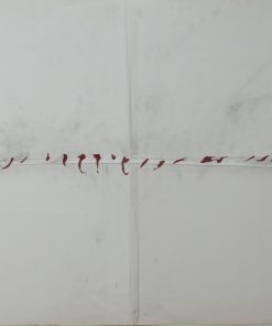 Antoni Tapies - "Doblada en rojo y gris" litografía