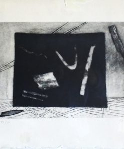 Henri Bernard Goetz - "Abstract composition"grabado aguafuerte, enmarcado