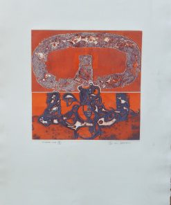 Ahmed Nawar 1974 - "Composición sin título" grabado aguafuerte y gofrado