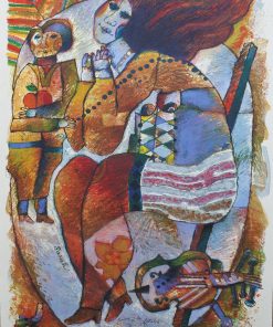 Theo Tobiasse - "Sarah, 1984" técnica mixta, litografía y grabado al carborundum