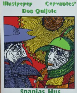 Pilar Coomonte - "Don Quijote" cartel original exposición en Spanias Hus de Oslo en 1987