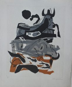 José Caballero - "Sabe el hombre que mata cuando mata, 1983" grabado aguafuerte