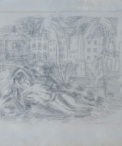 Raoul Dufy - "L´Odalisque, nu couché aux palmiers avec fond de Côte d´Azur" grabado