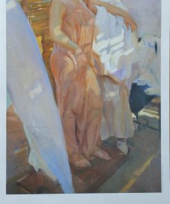 Joaquín Sorolla -"Después del baño o la bata roja" cartel original exposición en Fundación Mapfre Madrid en 1998