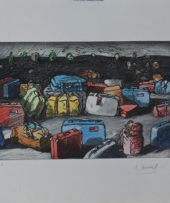 Cristobal Toral - "Maletas" grabado aguafuerte