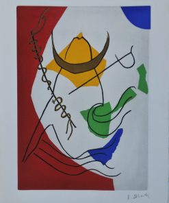 Rafael Alberti - "Toro de fuego" serie Tauromaquia, Grabado aguatinta